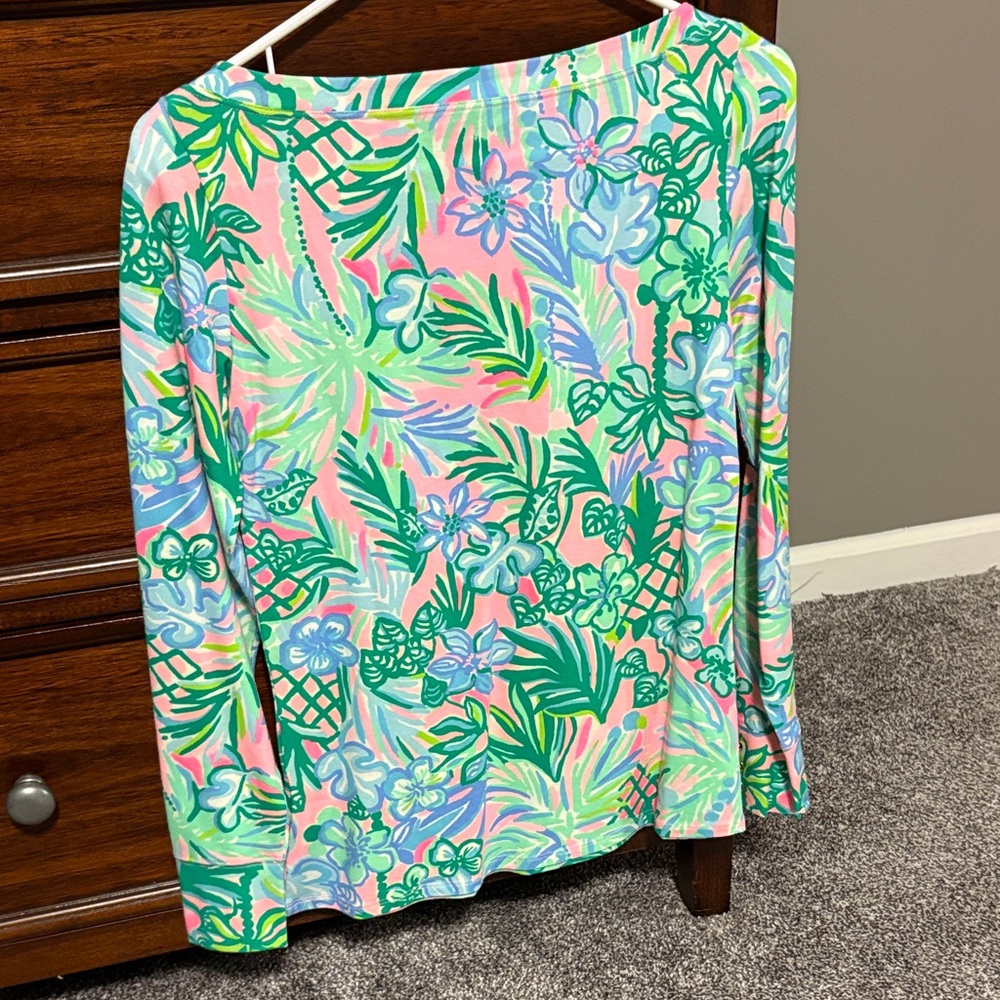 Lilly Pulitzer Tropical Floral Long Sleeve Top - Picture 4 of 4
